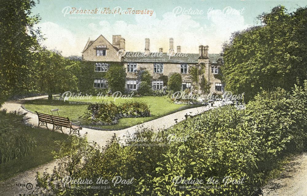 Garden of the Peacock Hotel, Dale Road North (A6), Rowsley, early 1900s?