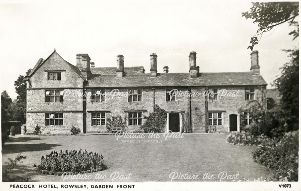 Peacock Hotel from the garden, Dale Road North (A6), Rowsley, c 1930