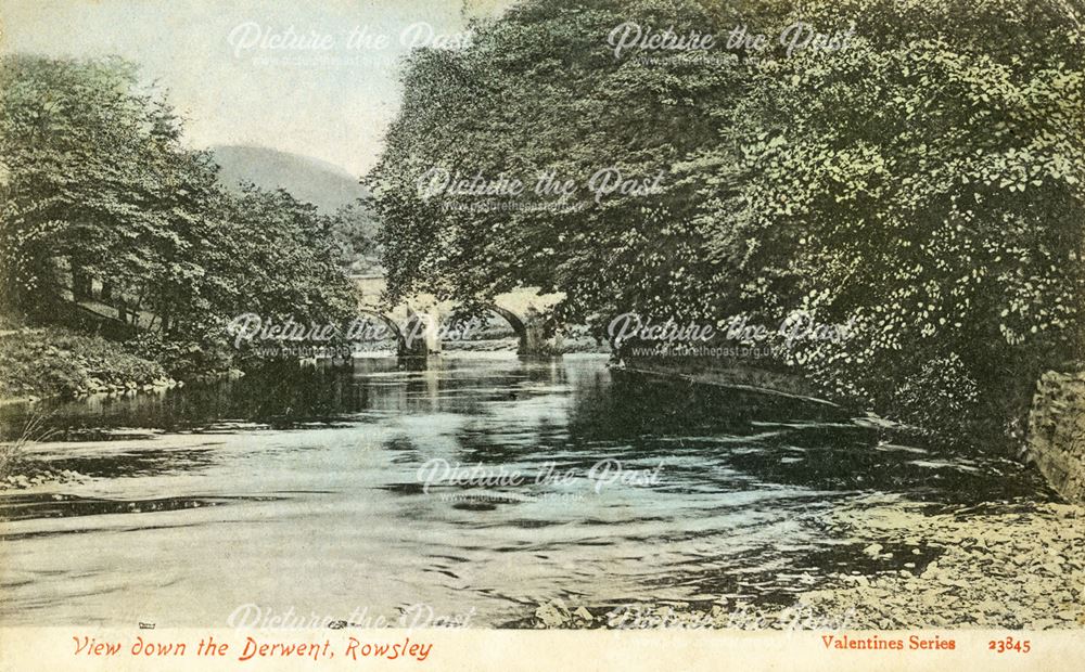 View down the Derwent, Rowsley, 1906