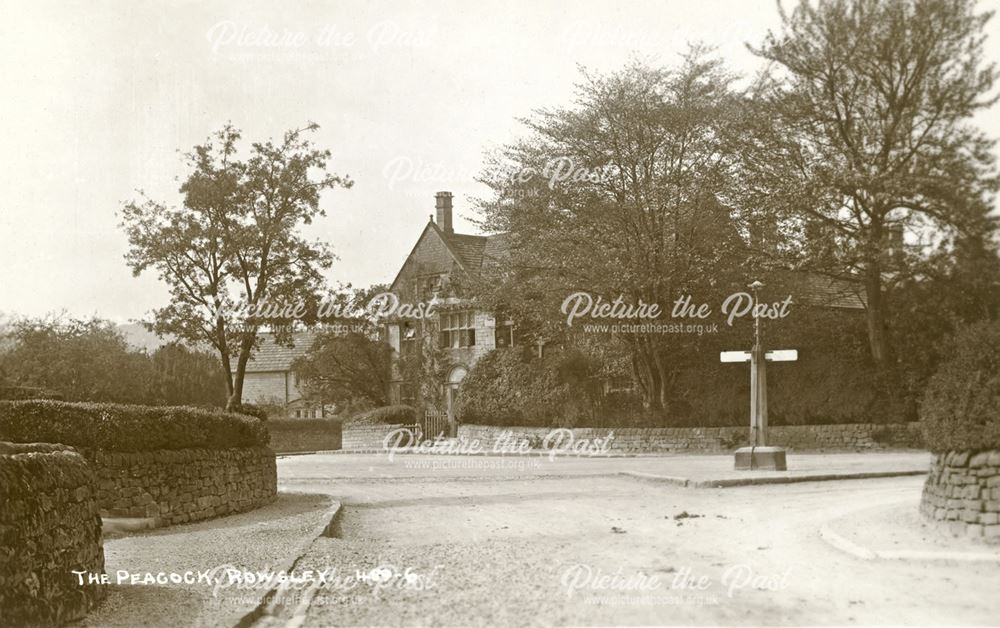 Peacock Hotel from the junction of Dale Road North (A6) and School Lane, Rowsley, c early 1900s?