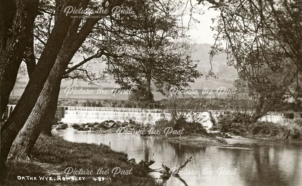Weir on the River Wye, Rowsley, c early 1900s?