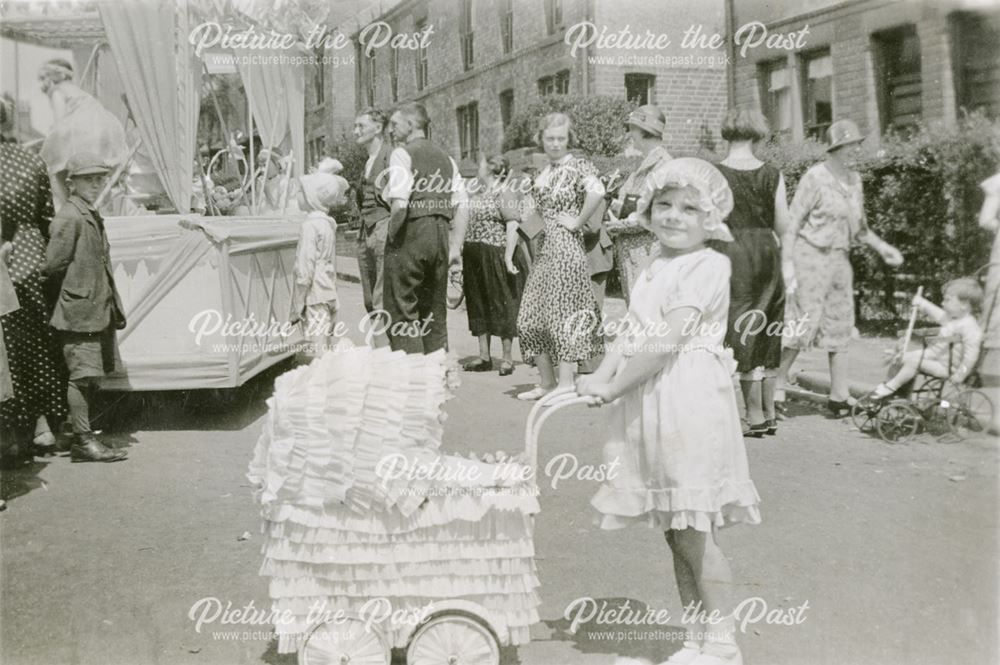 Audrey Ball in Carnival Costume, Downing Street, South Normanton, 1934