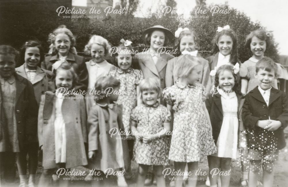 Sunday School Children outside St. Michael's Church, South Normanton, 1950s