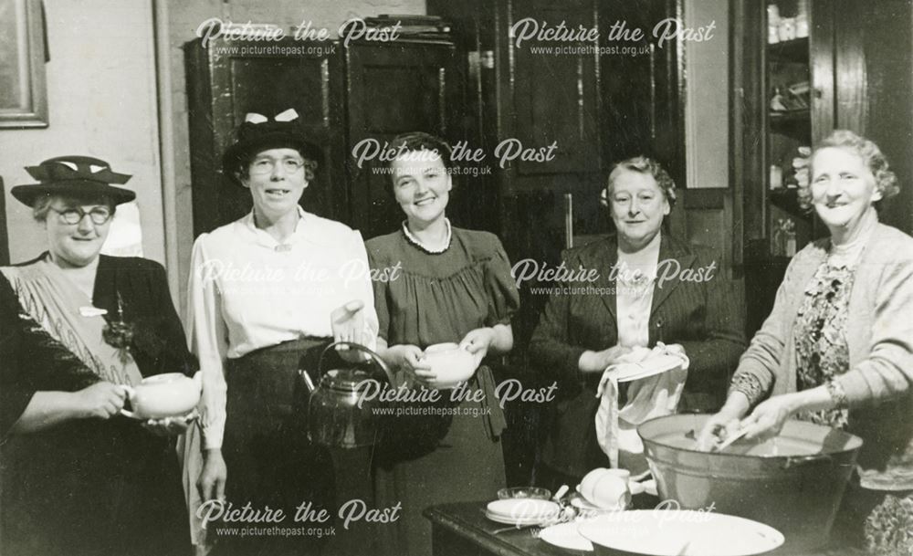 Wedding Reception Helpers at Mount Tabor Methodist Church, New Brimington, 1936