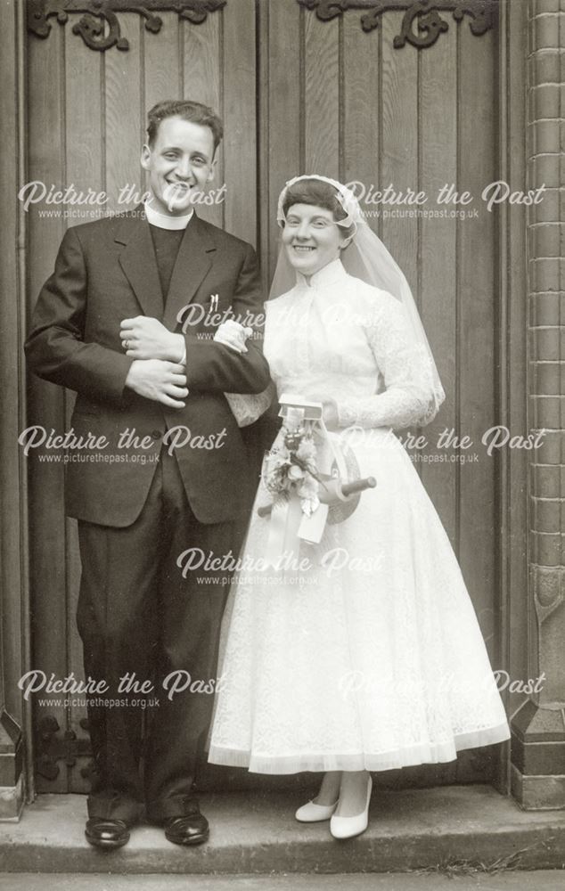 Wedding of Rev. Brian Stocks and Bernice Bond, South Normanton, 1958