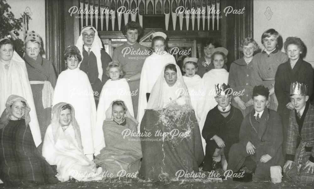 Nativity Service at Methodist Church, Town Street, Pinxton, c 1960