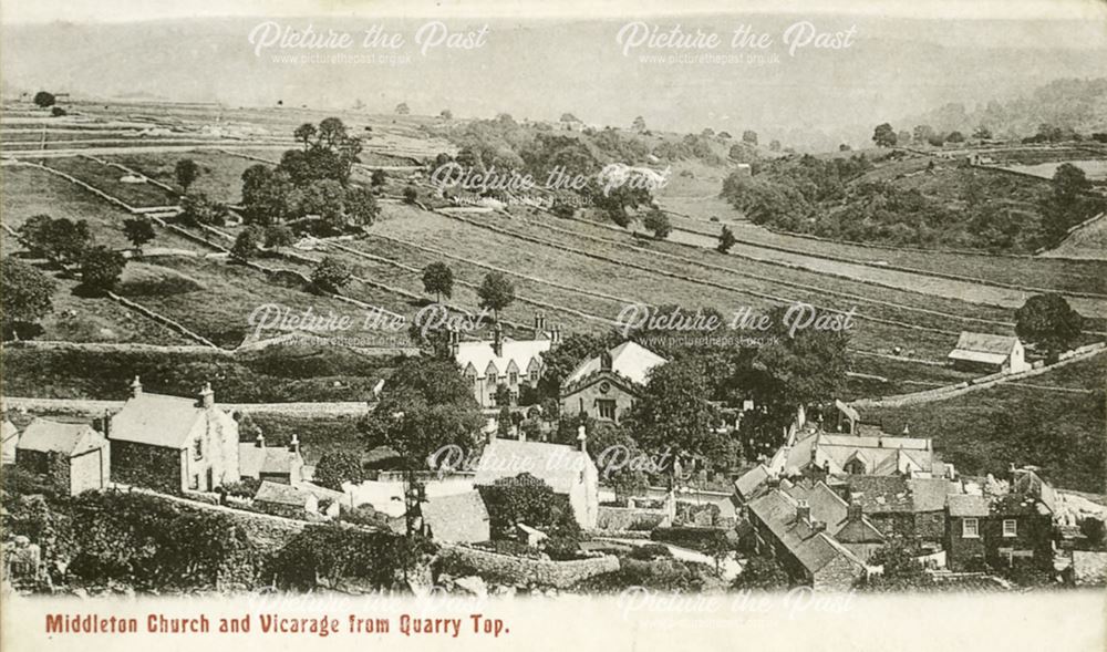 Middleton-by-Wirksworth from Quarry Top, c 1905