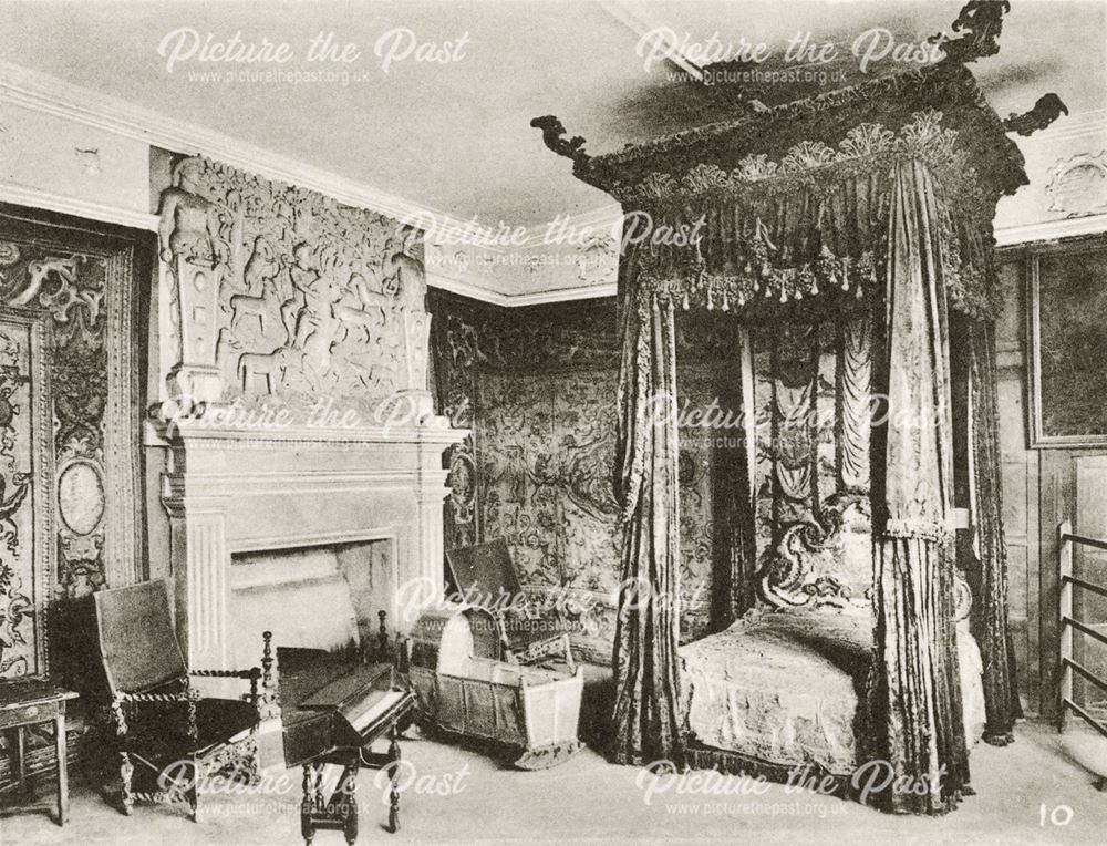The State Bedroom, Haddon Hall, Bakewell, c 1900s-1920s