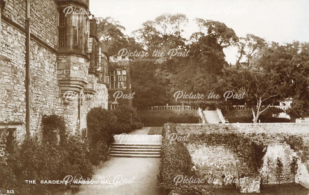 The Gardens, Haddon Hall, Bakewell, c 1920s-1930s