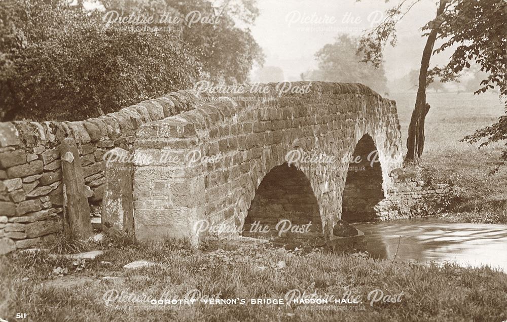 Dorothy Vernon's Bridge, Haddon Hall, Bakewell, c 1900s-1920s
