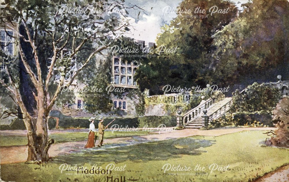 The Gardens, Haddon Hall, Bakewell, c 1900s