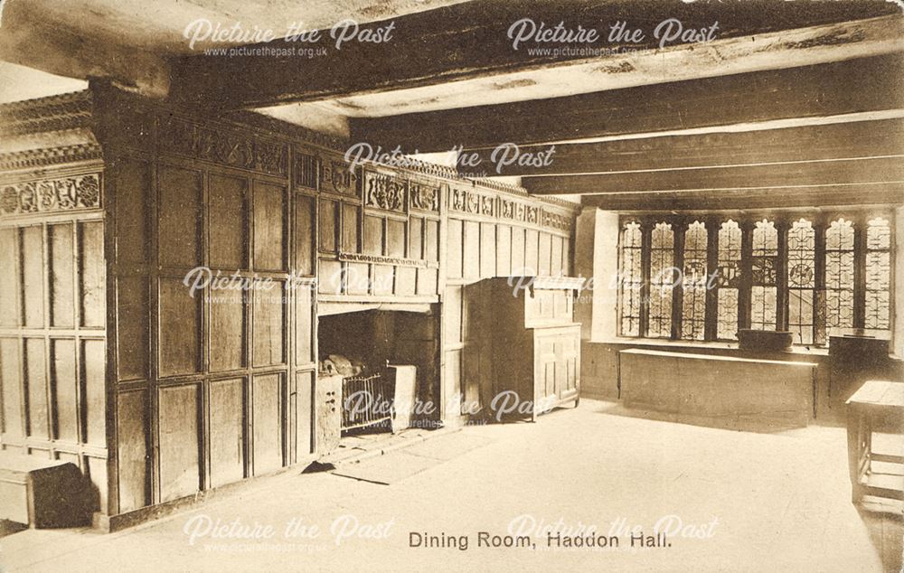 The Dining Room, Haddon Hall, Bakewell, c 1900s-1920s