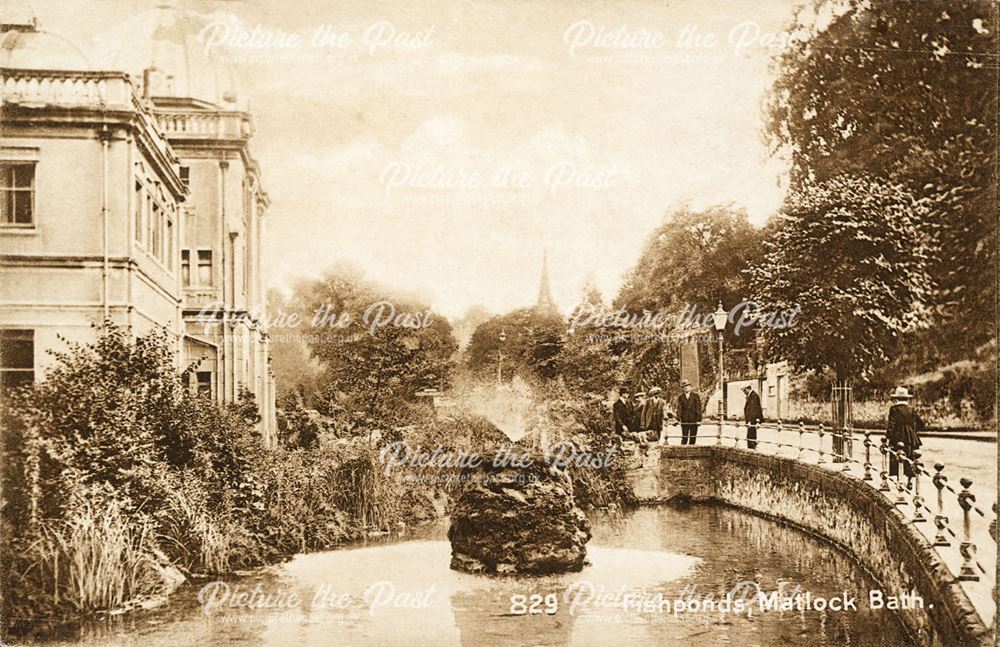 The Fish Pond, South Parade, Matlock Bath, c 1900s