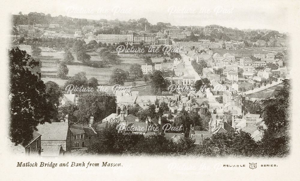 Bank Road and Matlock Bank viewed from Masson, Matlock, c 1900s