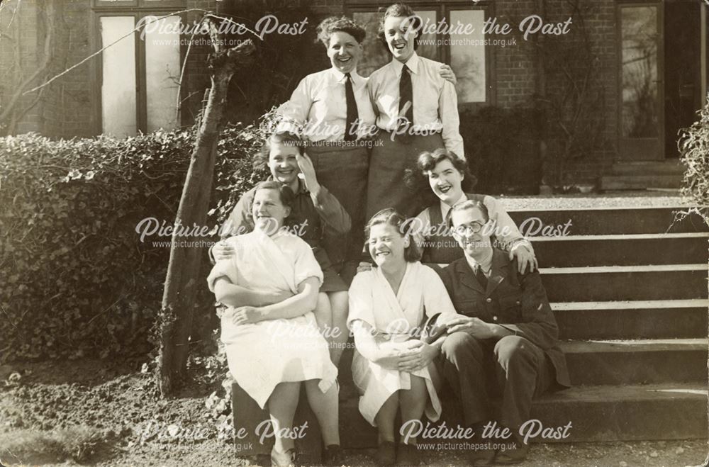 Catering Staff from the RAF Hospital at Rockside Hydro, Cavendish Road, Matlock, c 1942