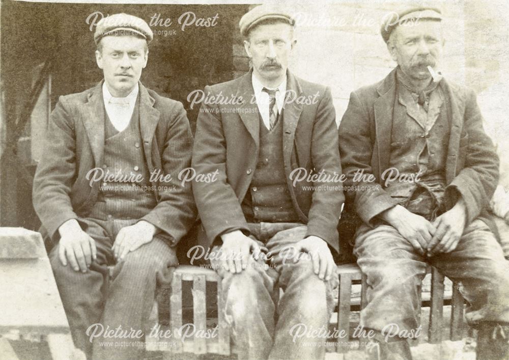 Canal Employees, Combs Reservoir, Chapel-en-le-Frith, c 1901