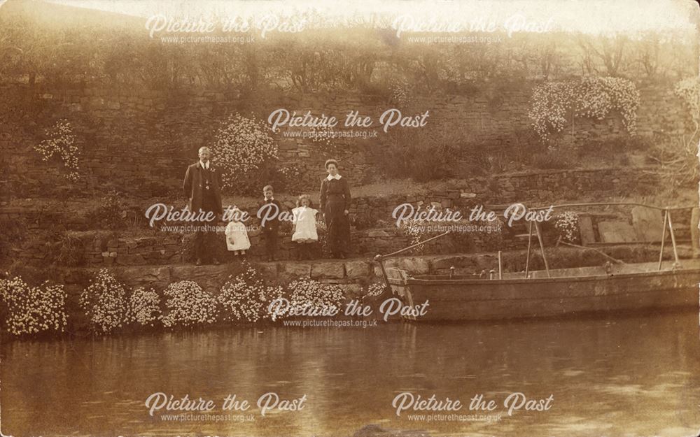 Bennett Family at Peak Forest Canal, Whaley Bridge, c 1915