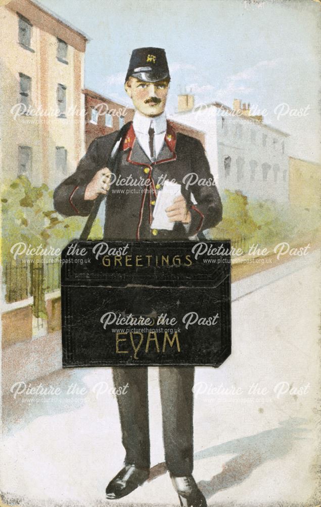 'Greetings from Eyam' postcard