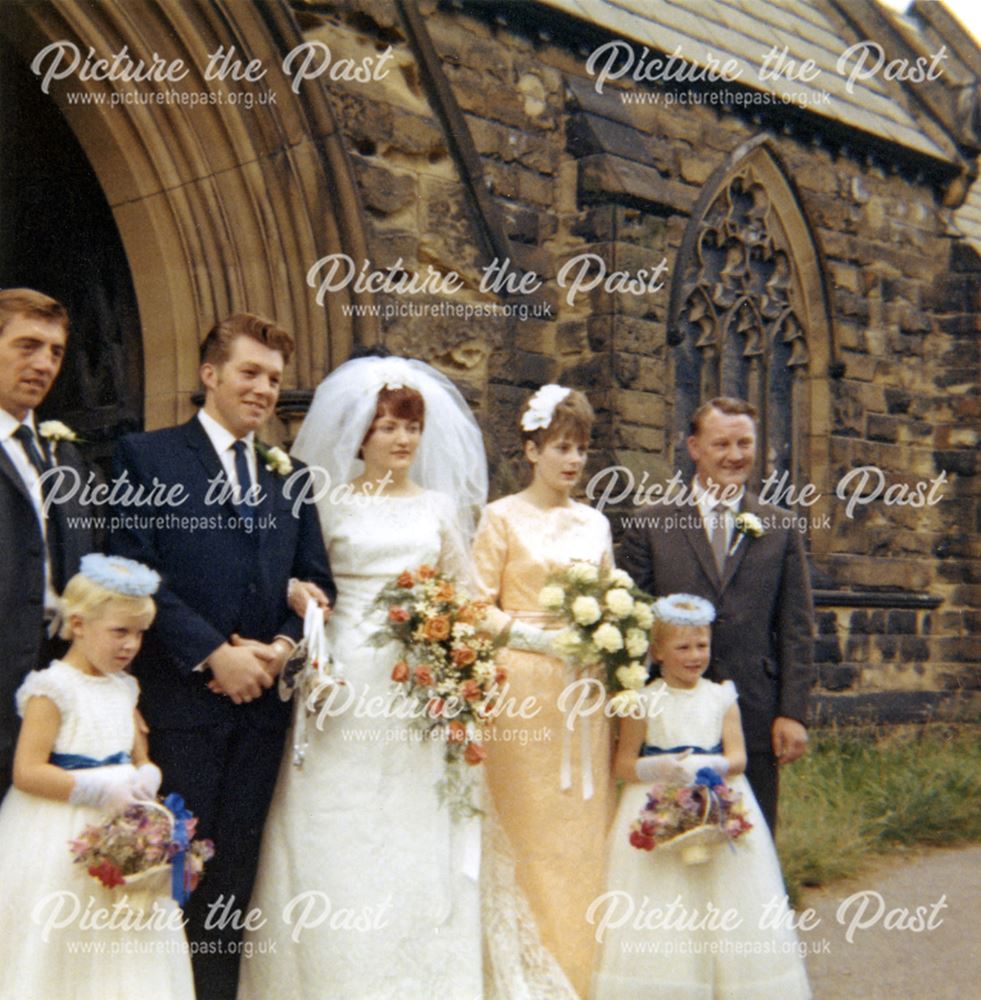 Wedding of Marie Partlow and Colin Taylor, All Saints Church, Church Lane, Heath, 1966