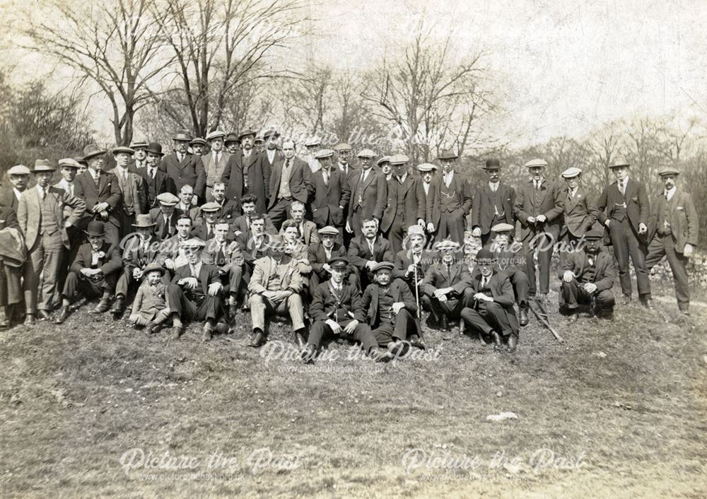 Egston Working Men's Club outing to Ashover on Ashover light railway, 1925/26