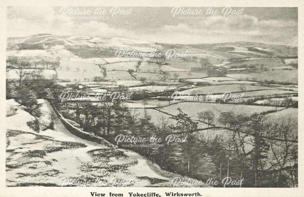 Wirksworth from Yokecliffe in Winter, c 1910s
