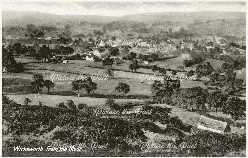Wirksworth from Wirksworth Moor, c 1930s
