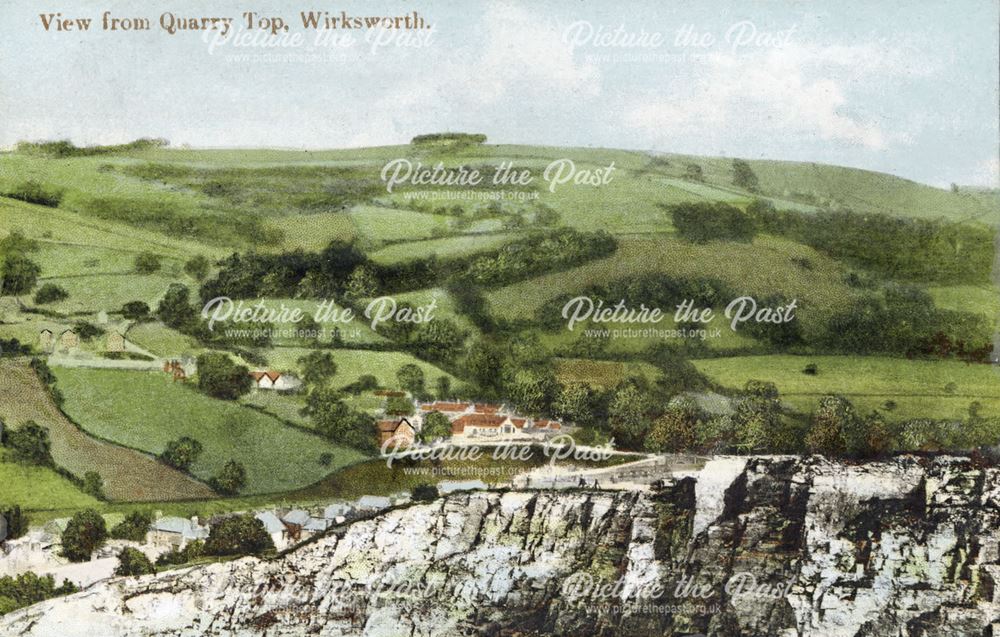 View from Greenhill, The Dale, Wirksworth, c 1910s