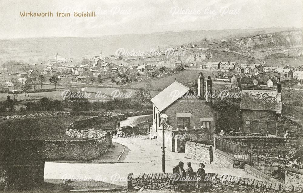 View of Wirksworth from Bolehill, c 1900s