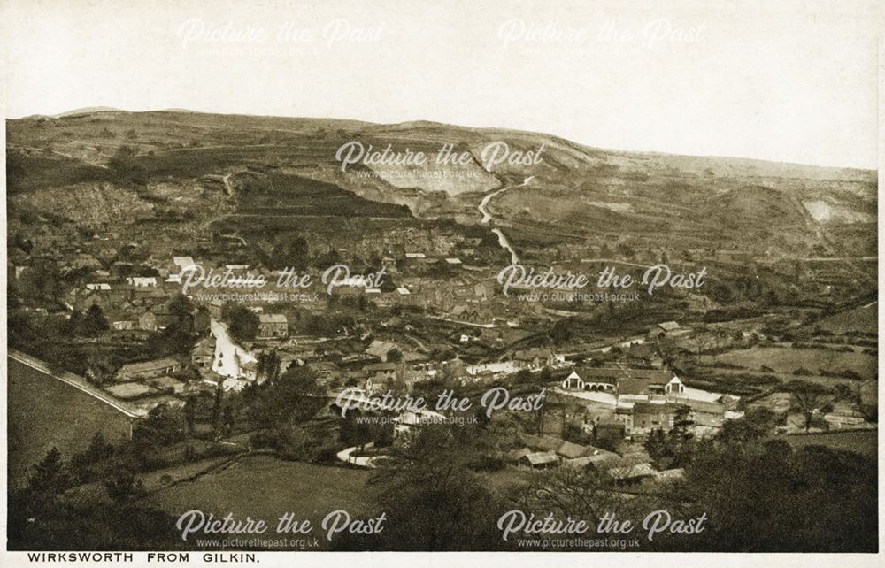 Wirksworth from Gilkin Hill, c 1910s