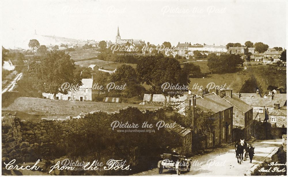 View of Crich from the Tors, c 1910s