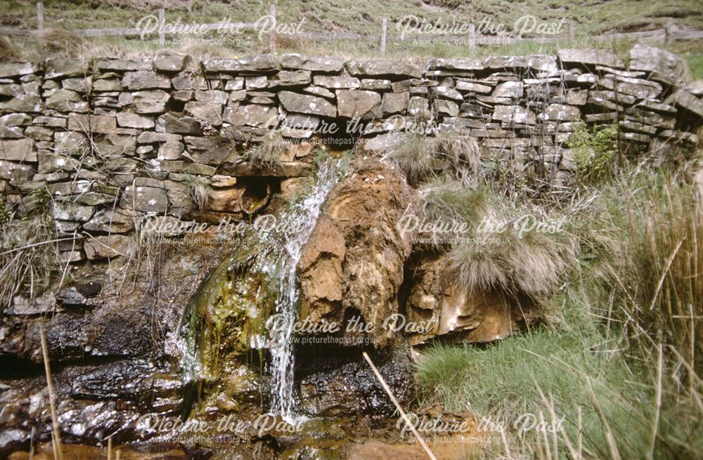 Coal adit and ochre, River Dane, Danebower Colliery, Dane Valley, c 1970s