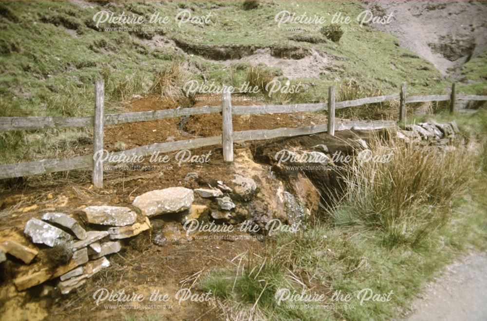 Coal adit and ochre, River Dane, Danebower Colliery, Dane Valley, c 1970s