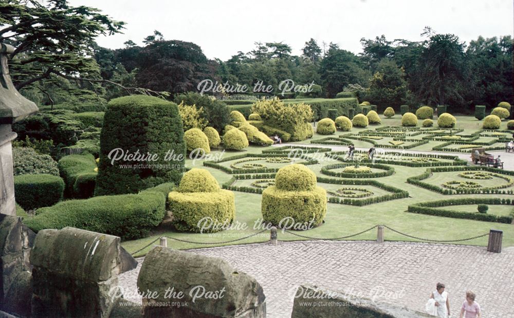View of the gardens from Elvaston Castle, Elvaston Castle Country Park, Elvaston, 1974