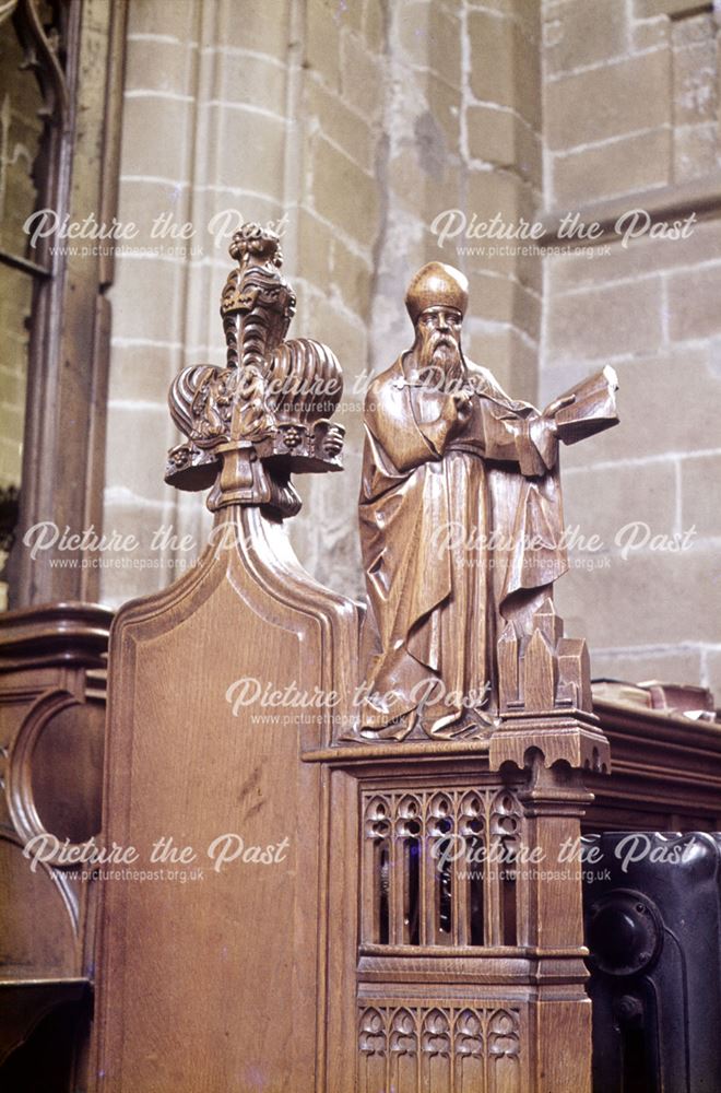 Carvings, Tideswell Church, 'The Cathedral of the peak', Tideswell, Buxton, 1969