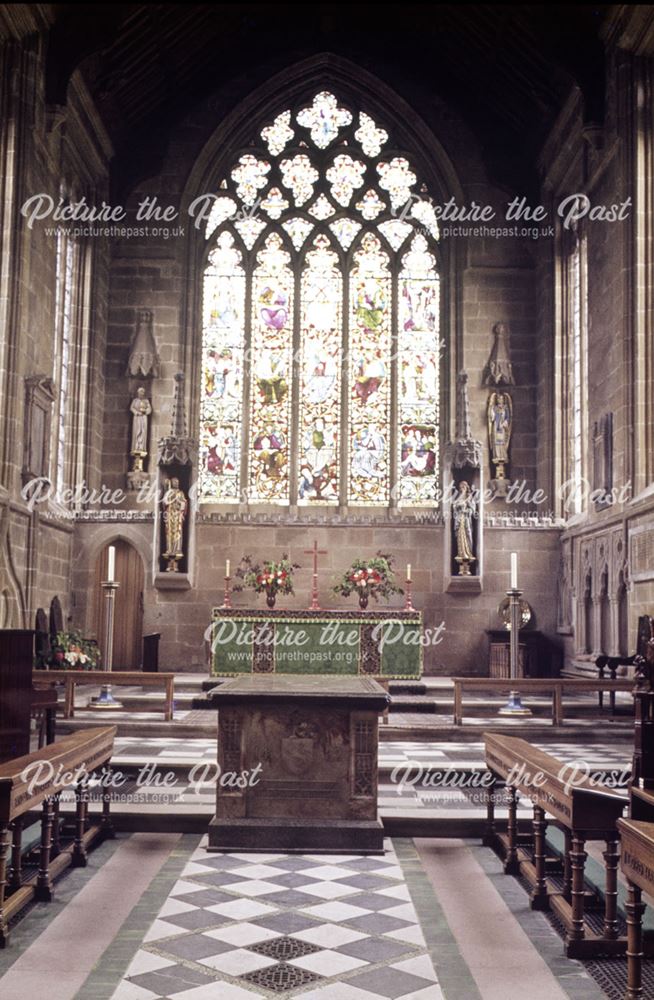 Chancel, Tideswell Church, 'The Cathedral of the peak', Tideswell, Buxton, 1969