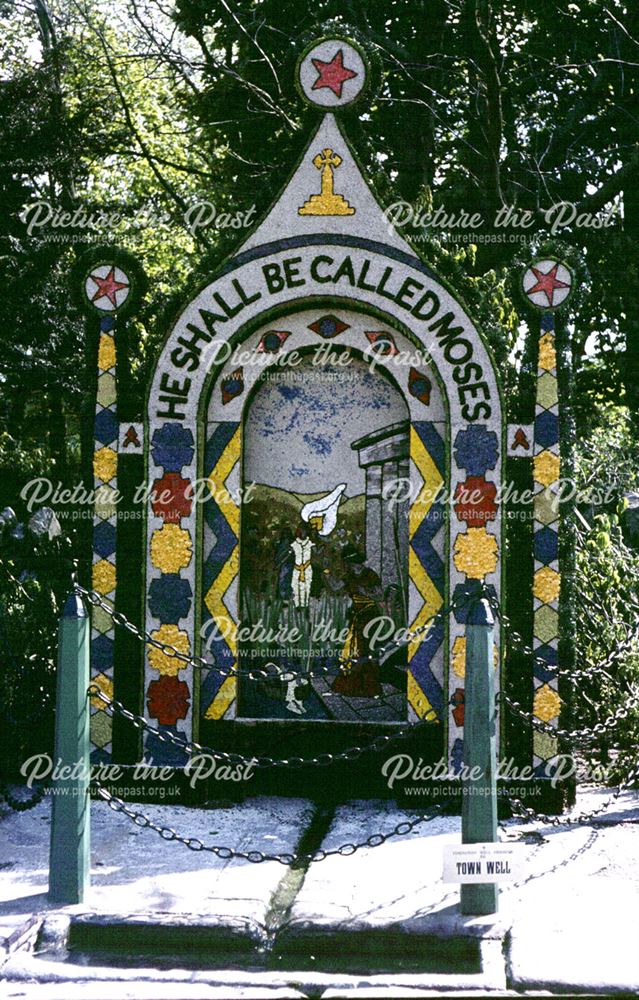 Well dressing, 'Town Well', Tissington, Ashbourne, 1966