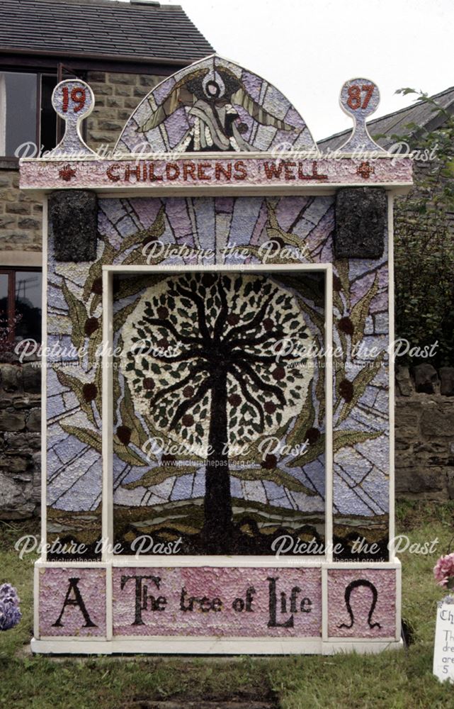 Well dressing, Eyam, Hope Valley, 1987