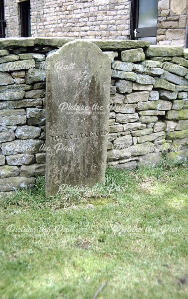 John Lingard Headstone, Graveyard, Slackhall, Chapel-en-le-Frith, High Peak, c 1992