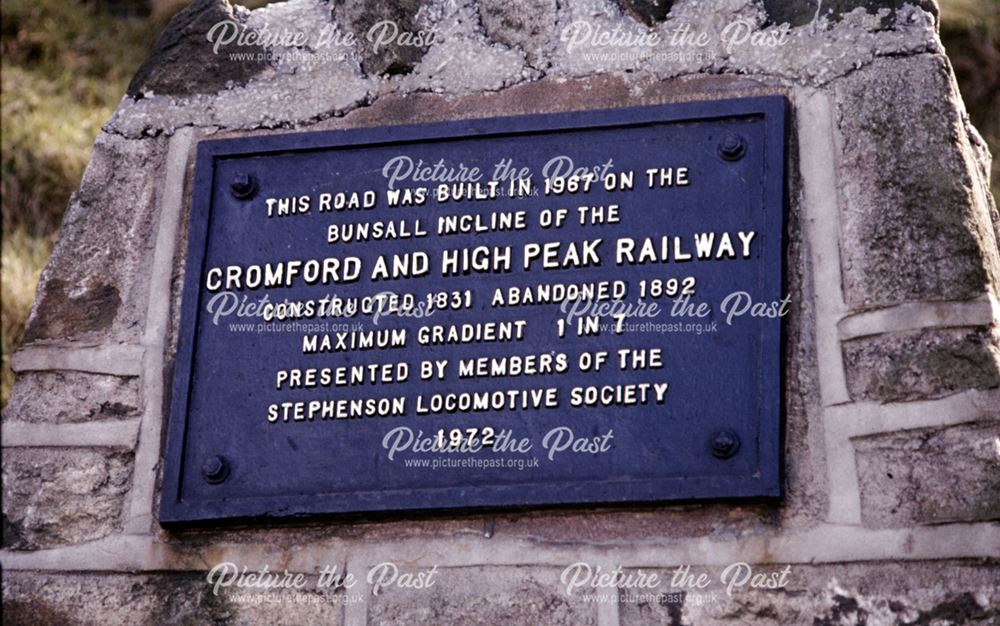 Commemorative Plaque, Road Construction, Errwood Reservoir, Goyt Valley, c 1980s