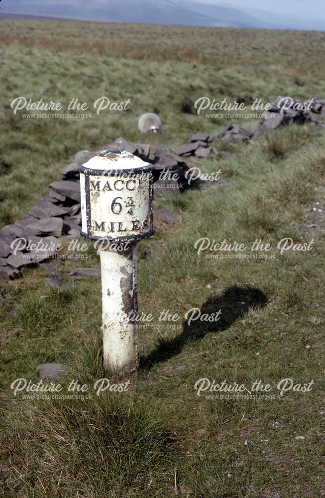 Milestone to Macclesfield (6 3/4 miles), A537?, Goyt Valley, c 1980s