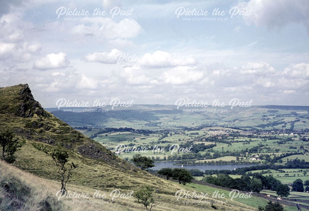 Looking from The Roaches towards Tittesworth Resevoir, Staffordshire, c 1980s