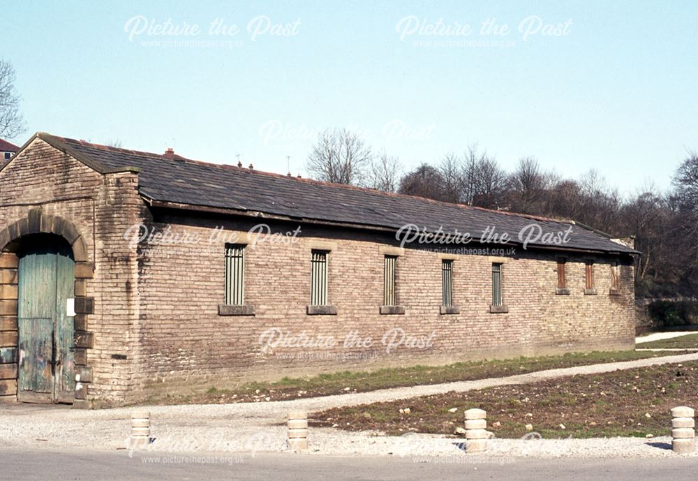 East Side of Transit Shed, Peak Forest Railway, Whaley Bridge, 1975