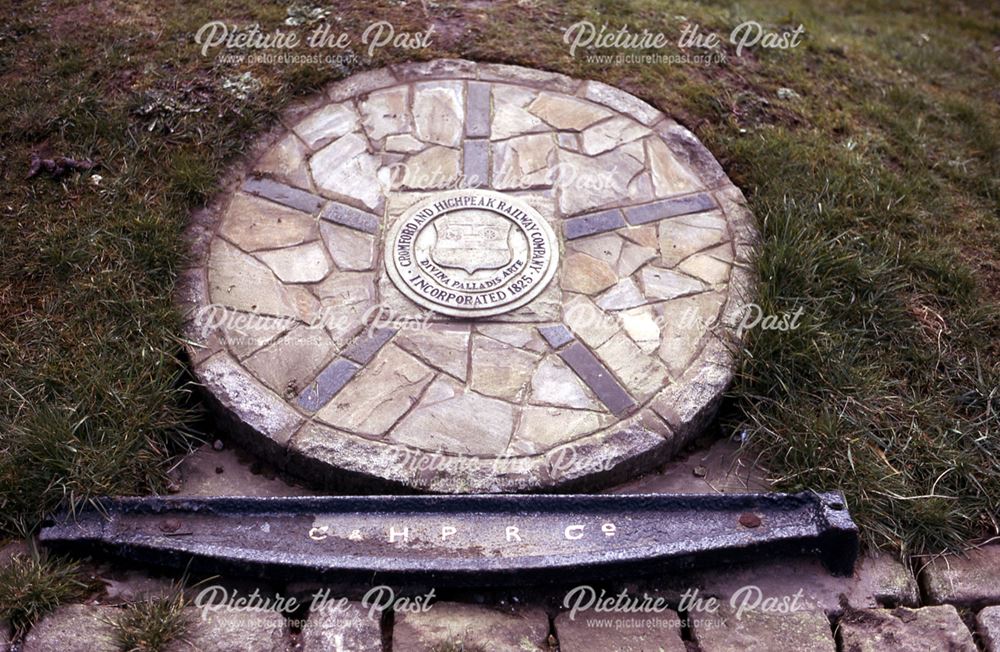 Replica of CHPR Company Plaque and Original Fish-bellied Rail, Whaley Bridge, 1985