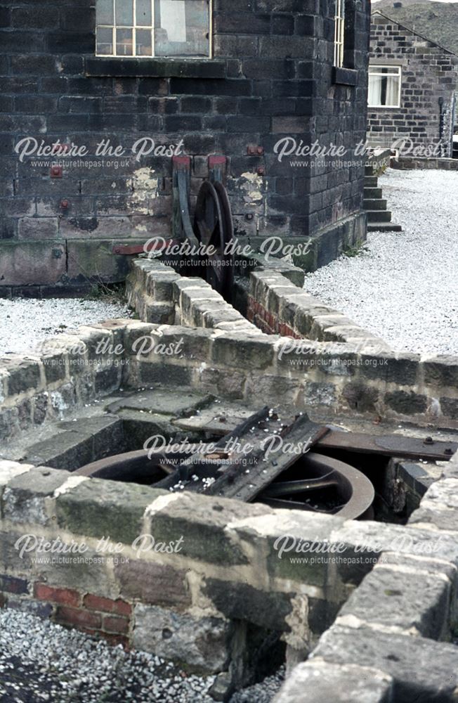 Detail of Pulleys, Middleton Top Engine House, Cromford and High Peak Railway, Middleton, 1975