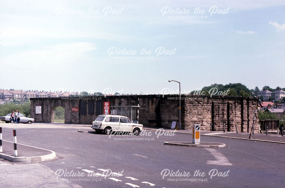 Remains of Midland Railway Station, Station Road, Buxton, 1977