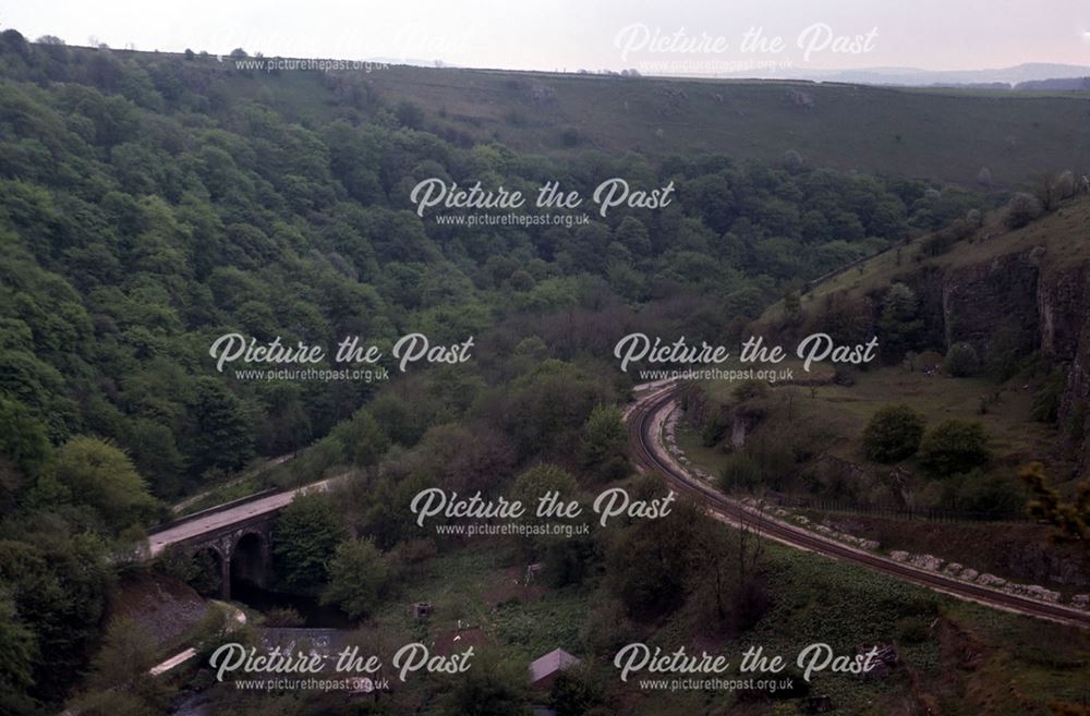 Midland Line to Buxton near Meadow at Topley Pike in Wye Dale, 1977