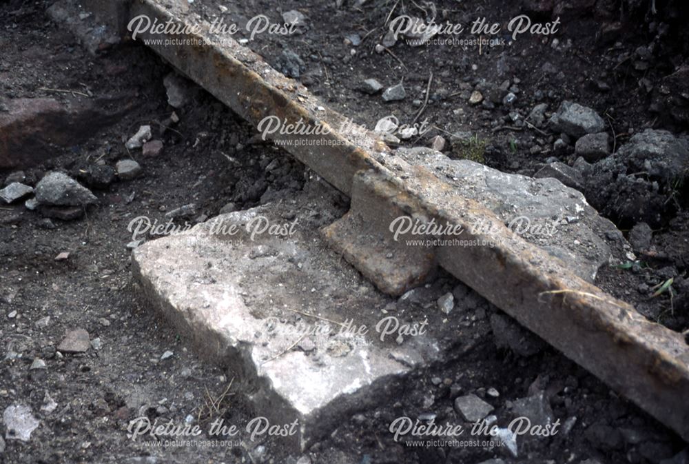 Stone Block and Rail, Peak Forest Tramway, Bugsworth, 1985