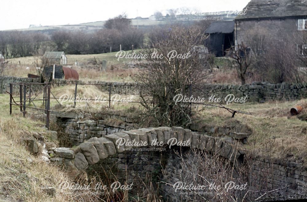 Remains of Warehouse at Peak Forest Canal, Bugsworth, March 1976