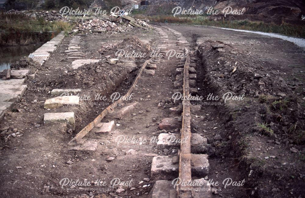 Exposed Track of Peak Forest Tramway, Bugsworth, 1985