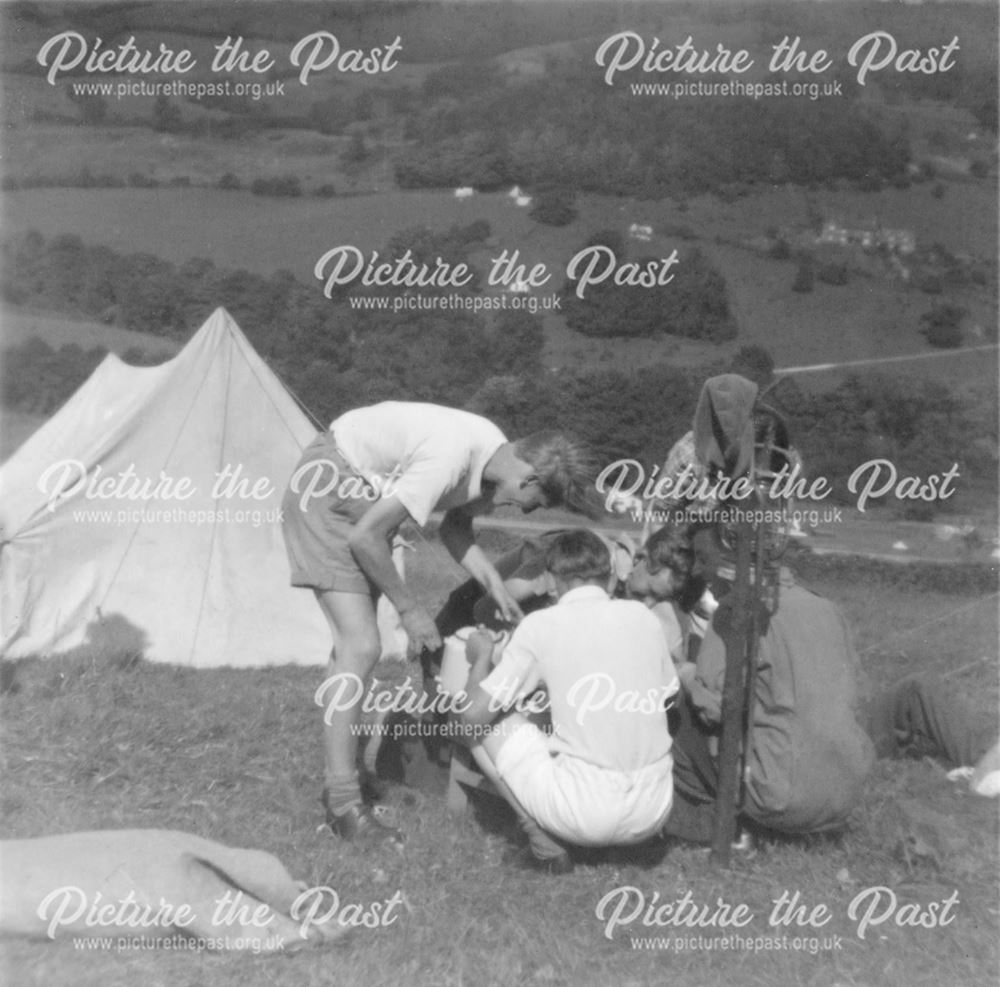 Church Members Camping at Kinder Scout, Edale, 1960s